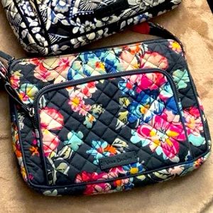 Vera Bradley Grey Floral Crossbody Purse